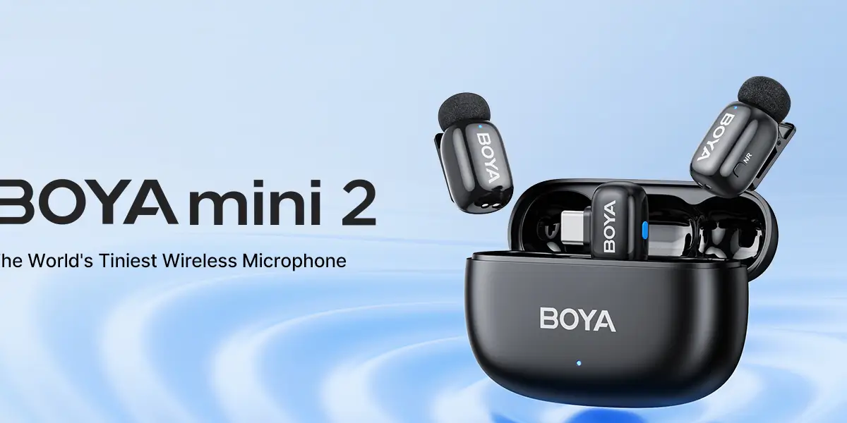 BOYA Mini 2-02 AI Noise Cancellation Super Mini Wireless Microphone (3).webp